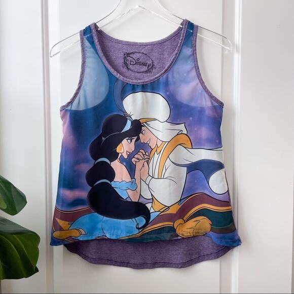 Disney Aladdin Sheer Tank Top Purple Medium - Picture 2 of 10